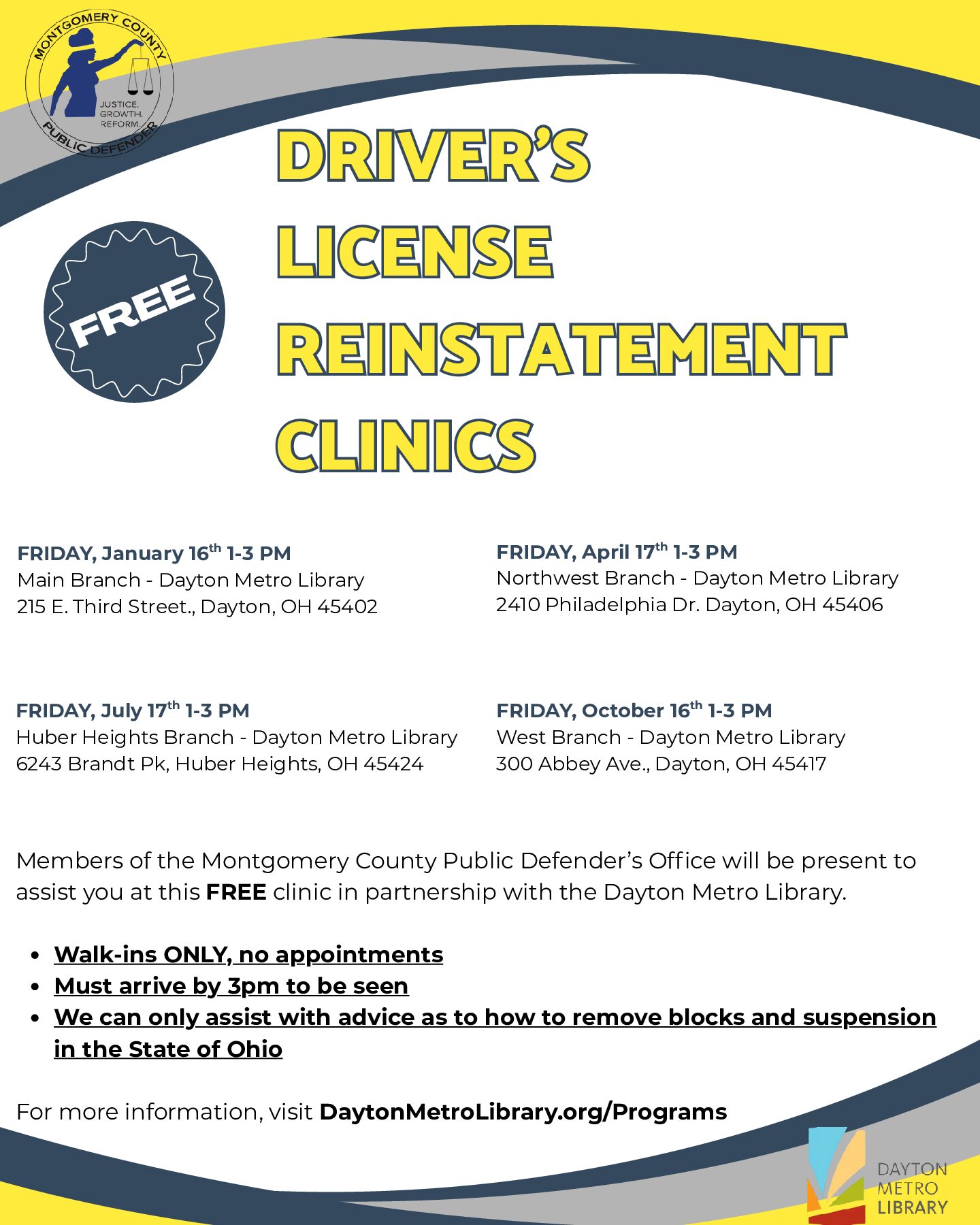 Driver’s License Reinstatement Clinics